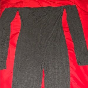 FASHION NOVA JUMPSUIT DARK GREY LARGE